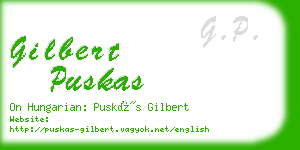 gilbert puskas business card